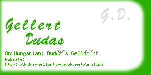 gellert dudas business card